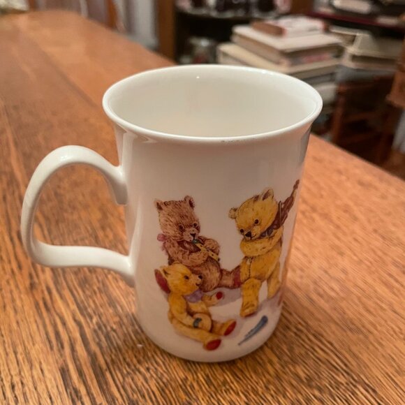 Vintage Roy Kirkham Designed Playful Teddy Bears Bone China Coffee Cup Mug - Picture 4 of 7